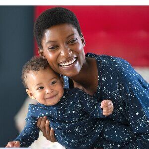 Seraphine Maternity Mama & Mini Star Constellation Cotton Pajamas Set Size Small